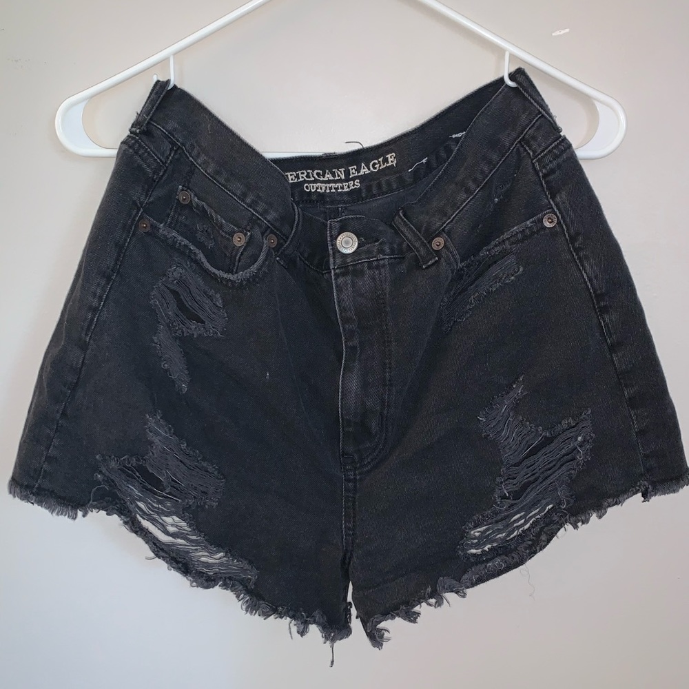 American Eagle Black Denim Shorts
